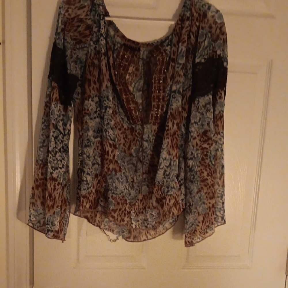 Floral and Leopard Print Top